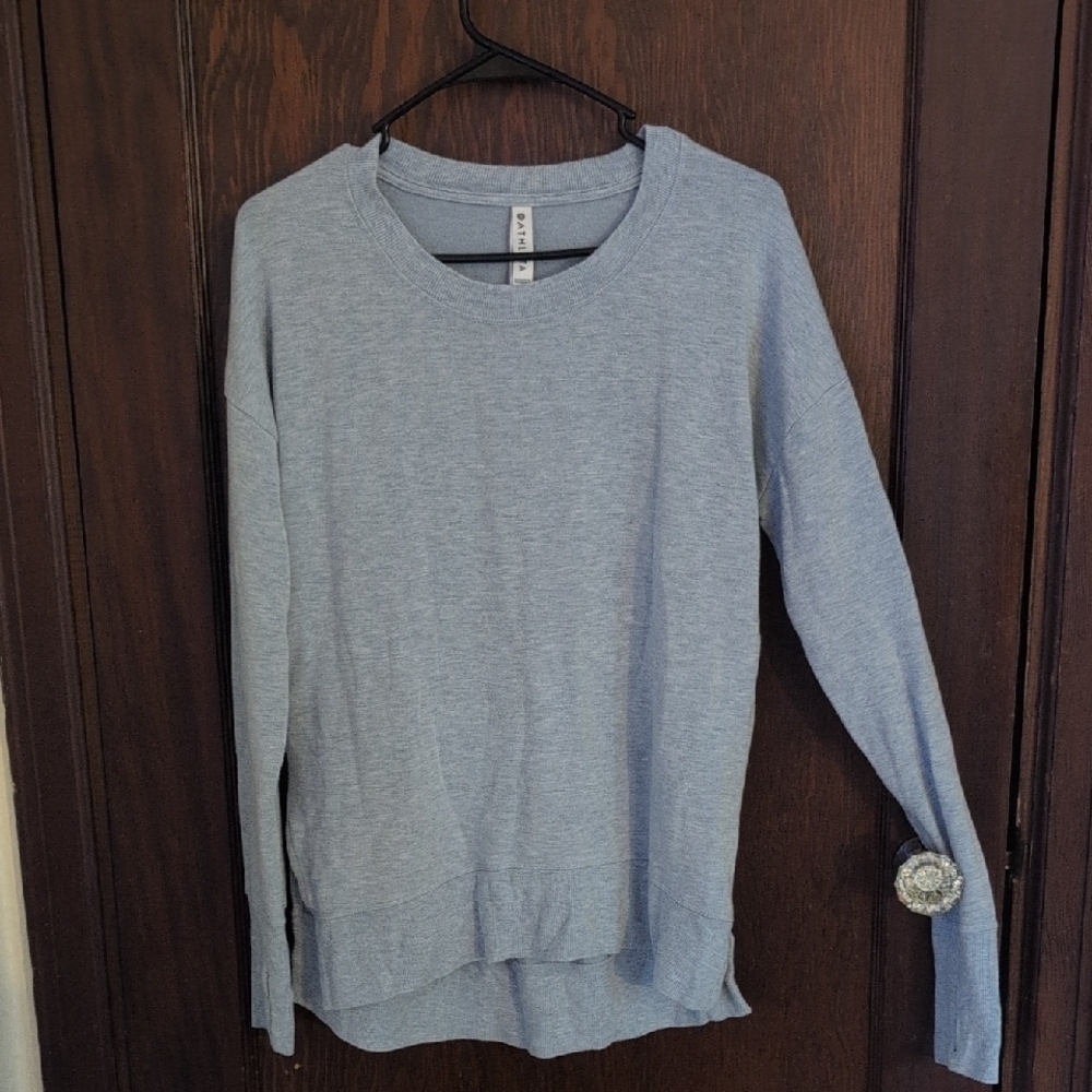 Athleta Light Gray Blue Sweatshirt Size Small